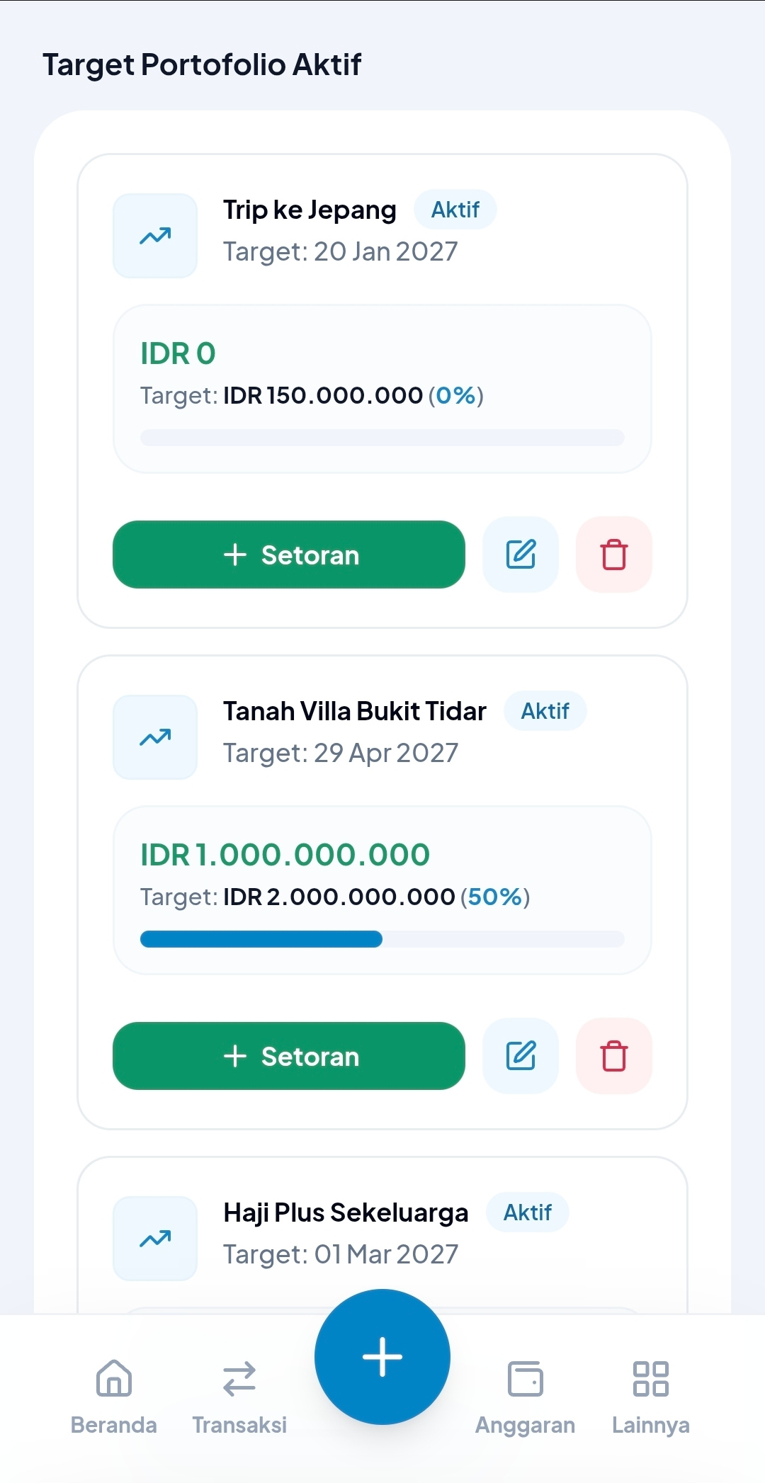 Target Investasi